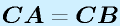 \vect{CA}=\vect{CB}