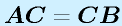 \vect{AC}=\vect{CB}