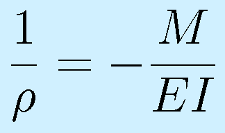 \frac{1}{\rho}=-\frac{M}{EI}