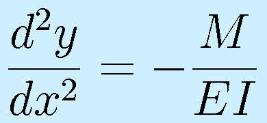 \frac{d^2y}{dx^2}=-\frac{M}{EI}