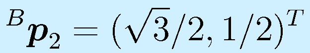 ^B\vect{p}_2=(\sqrt3/2,1/2)^T