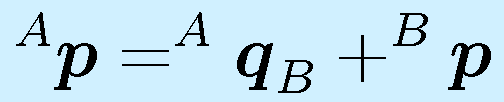 ^A\vect{p}=^A\vect{q}_B+^B\vect{p}