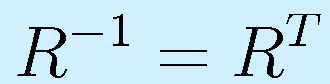 R^{-1}=R^T