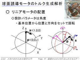 球面誘導モータの空間配置設計とベクトル